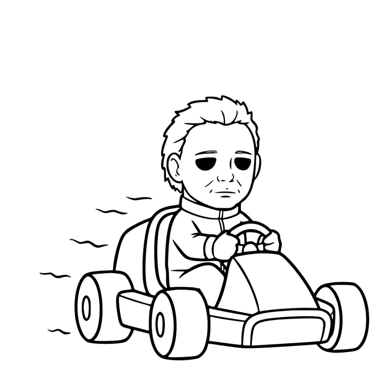 Kolorowanka Narysuj Michael Myers podstawowy