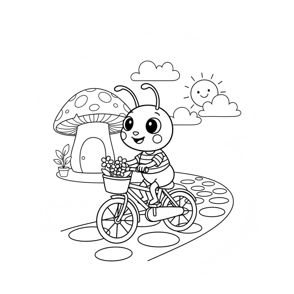 Kolorowanka Narysuj Mrówki bezpłatnie podstawowy