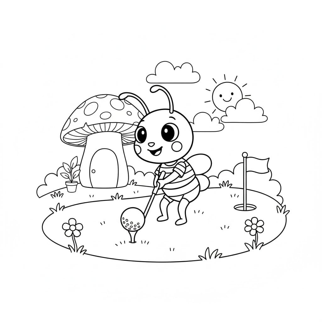 Kolorowanka Narysuj Mrówki łatwy