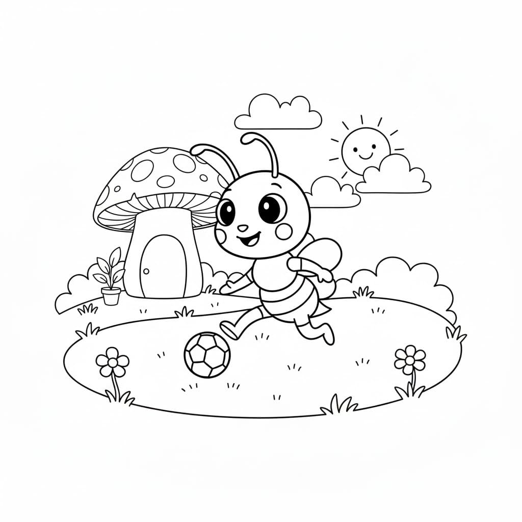 Kolorowanka Narysuj Mrówki podstawowy