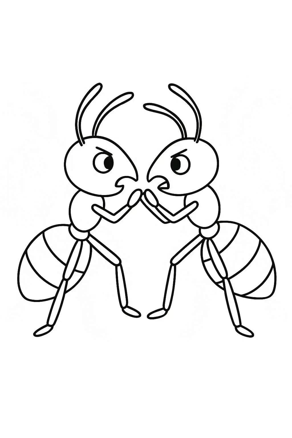 Kolorowanka Narysuj Mrówki wydruku