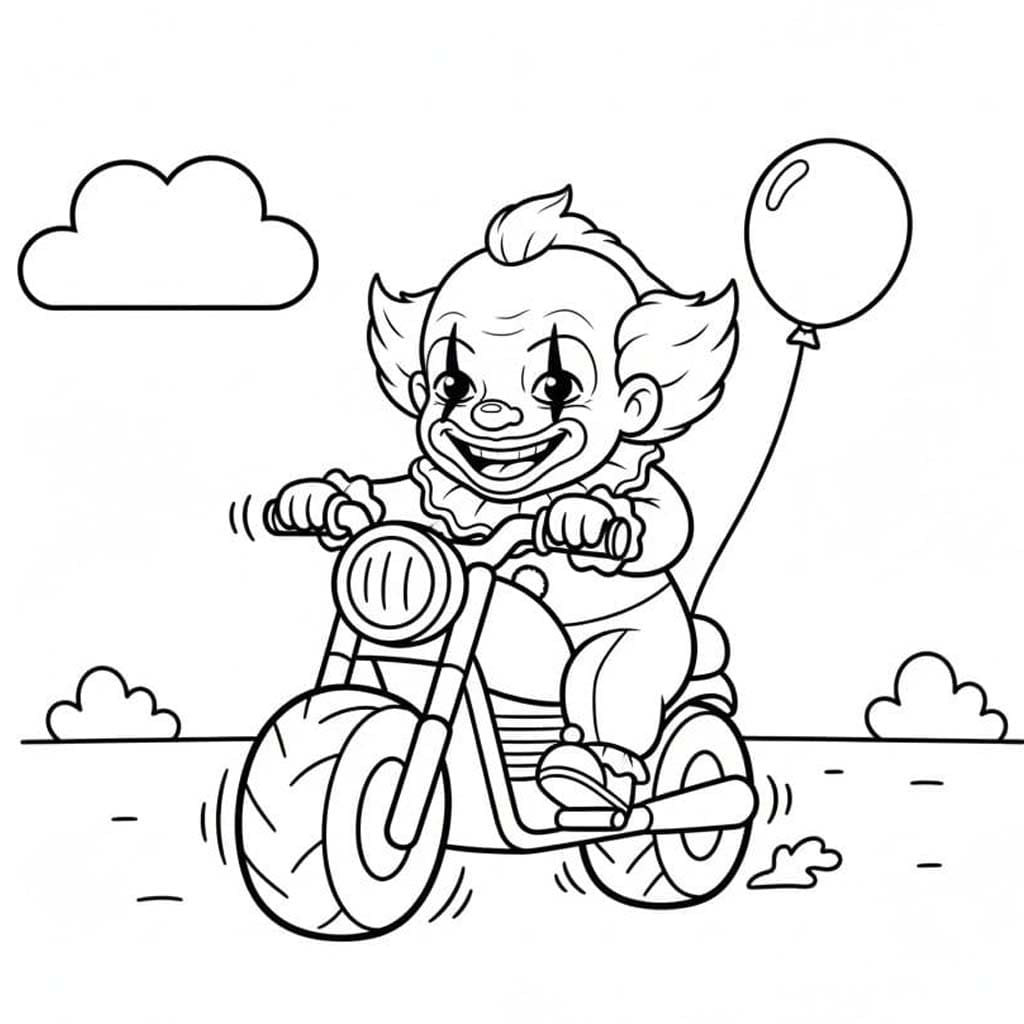 Kolorowanka Narysuj Pennywise 1