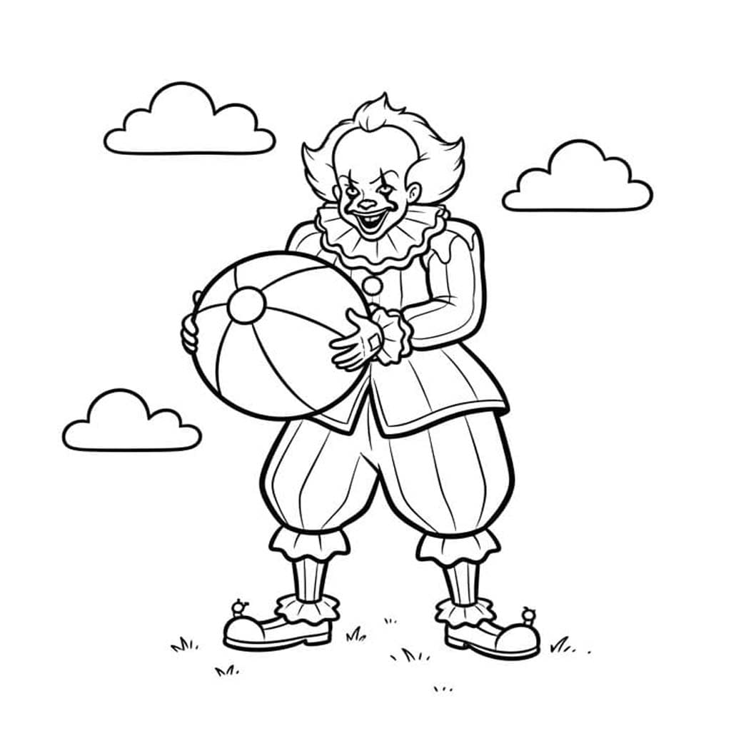 Kolorowanka Narysuj Pennywise 2