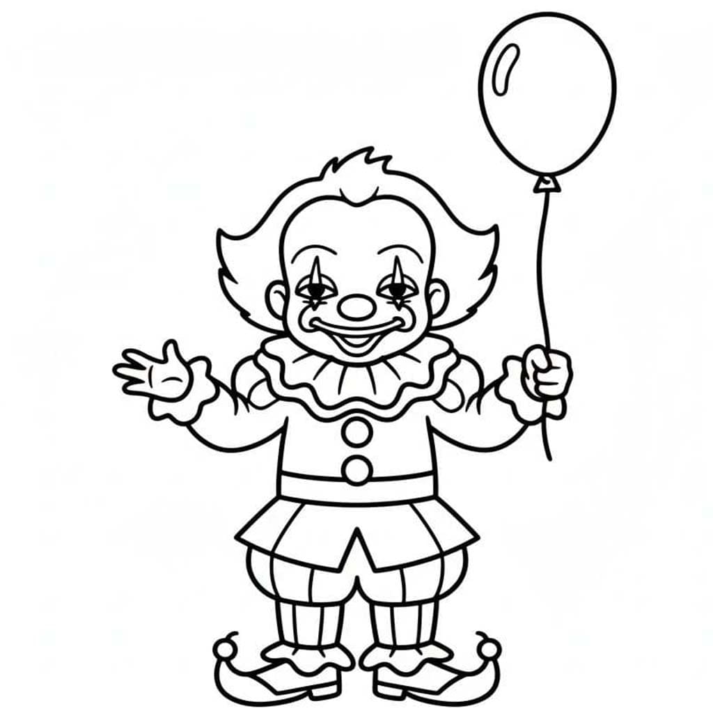 Kolorowanka Narysuj Pennywise 4