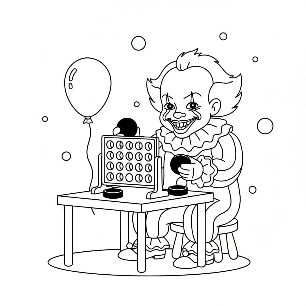 Kolorowanka Narysuj Pennywise 5