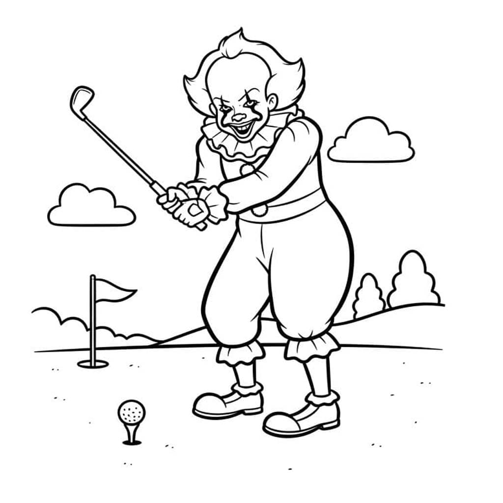 Kolorowanka Narysuj Pennywise bezpłatny dla dzieci