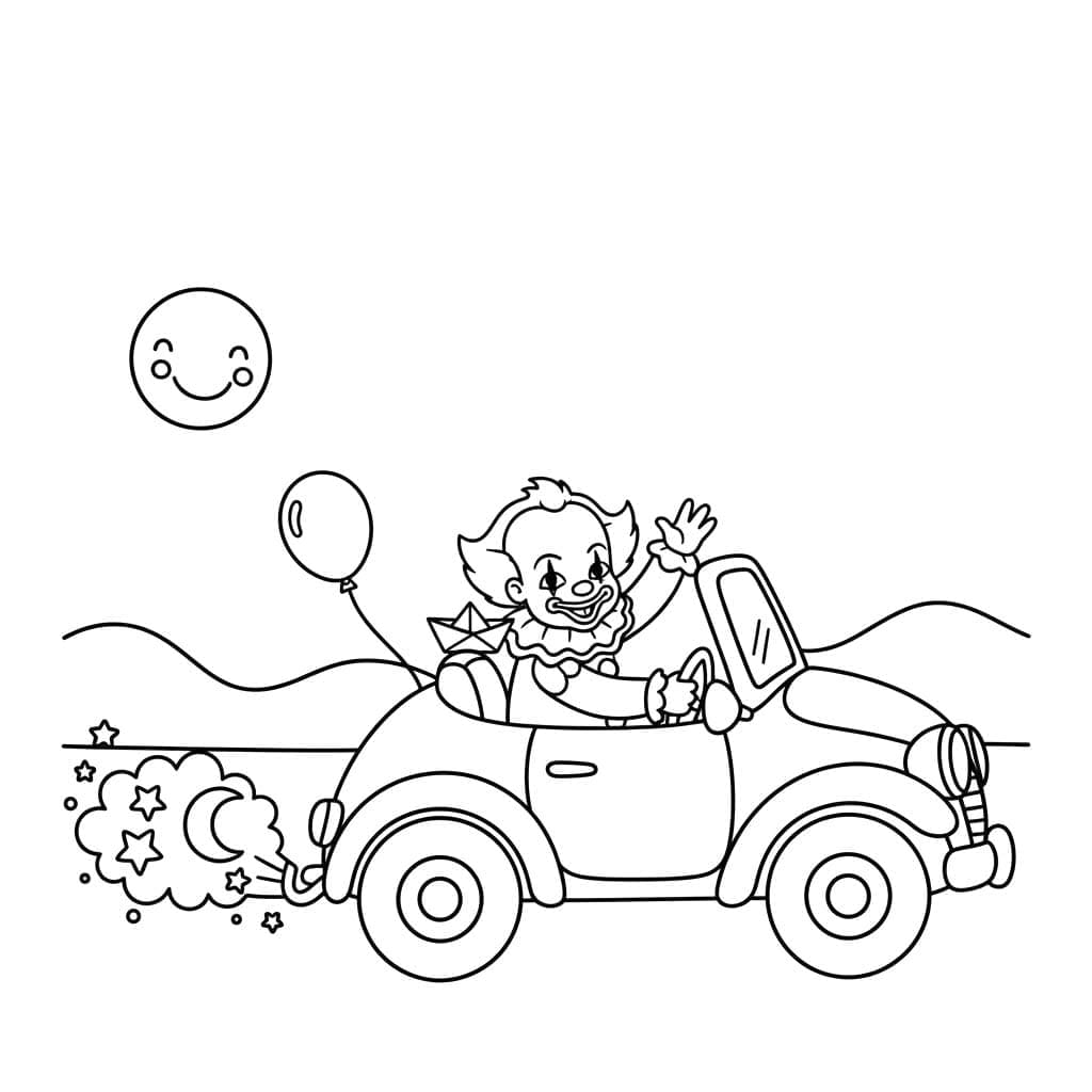 Kolorowanka Narysuj Pennywise bezpłatny łatwy