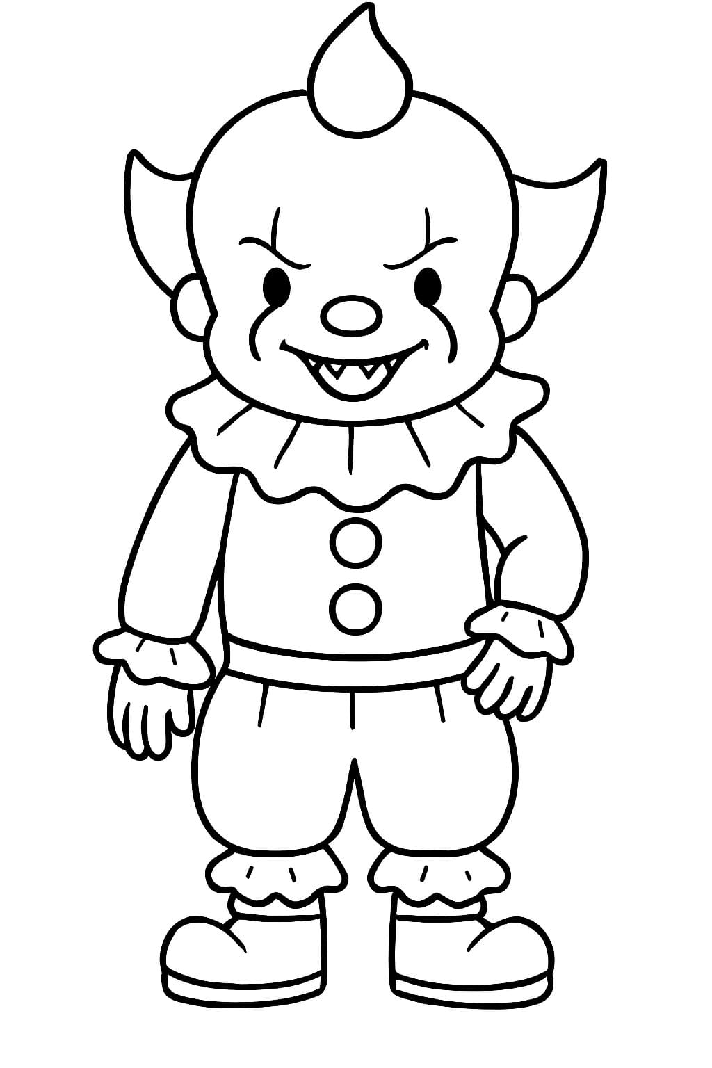 Kolorowanka Narysuj Pennywise podstawowy