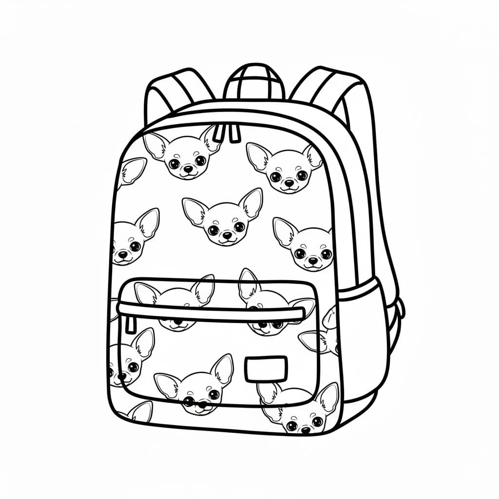 Kolorowanka Narysuj Plecak bezpłatny wydruku