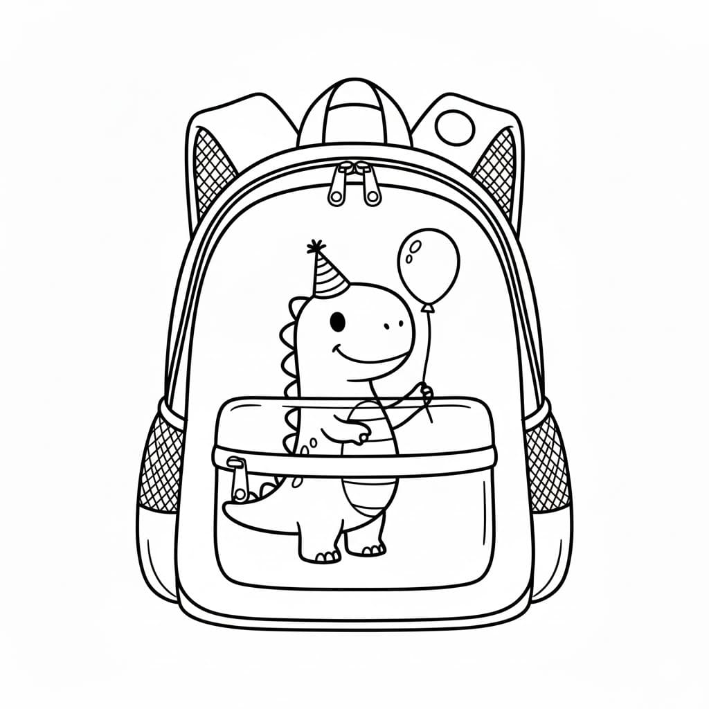 Kolorowanka Narysuj Plecak bezpłatny