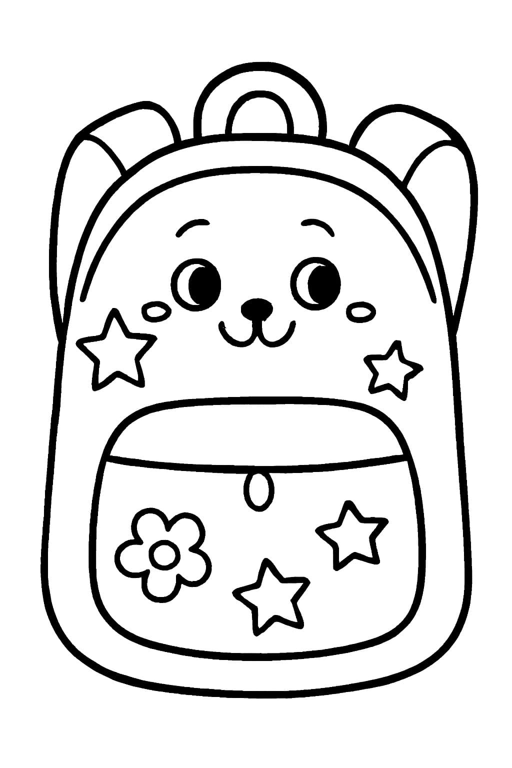 Kolorowanka Narysuj Plecak łatwy