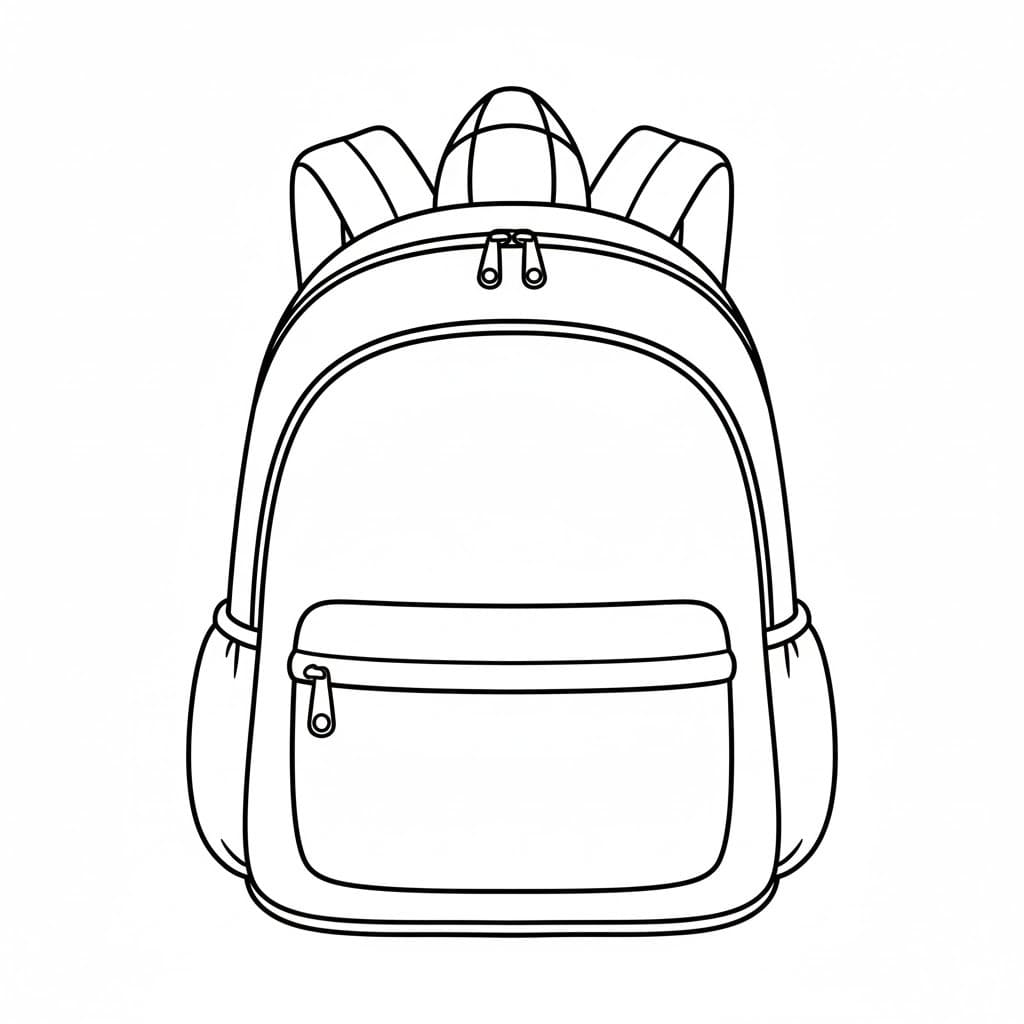 Kolorowanka Narysuj Plecak podstawowy