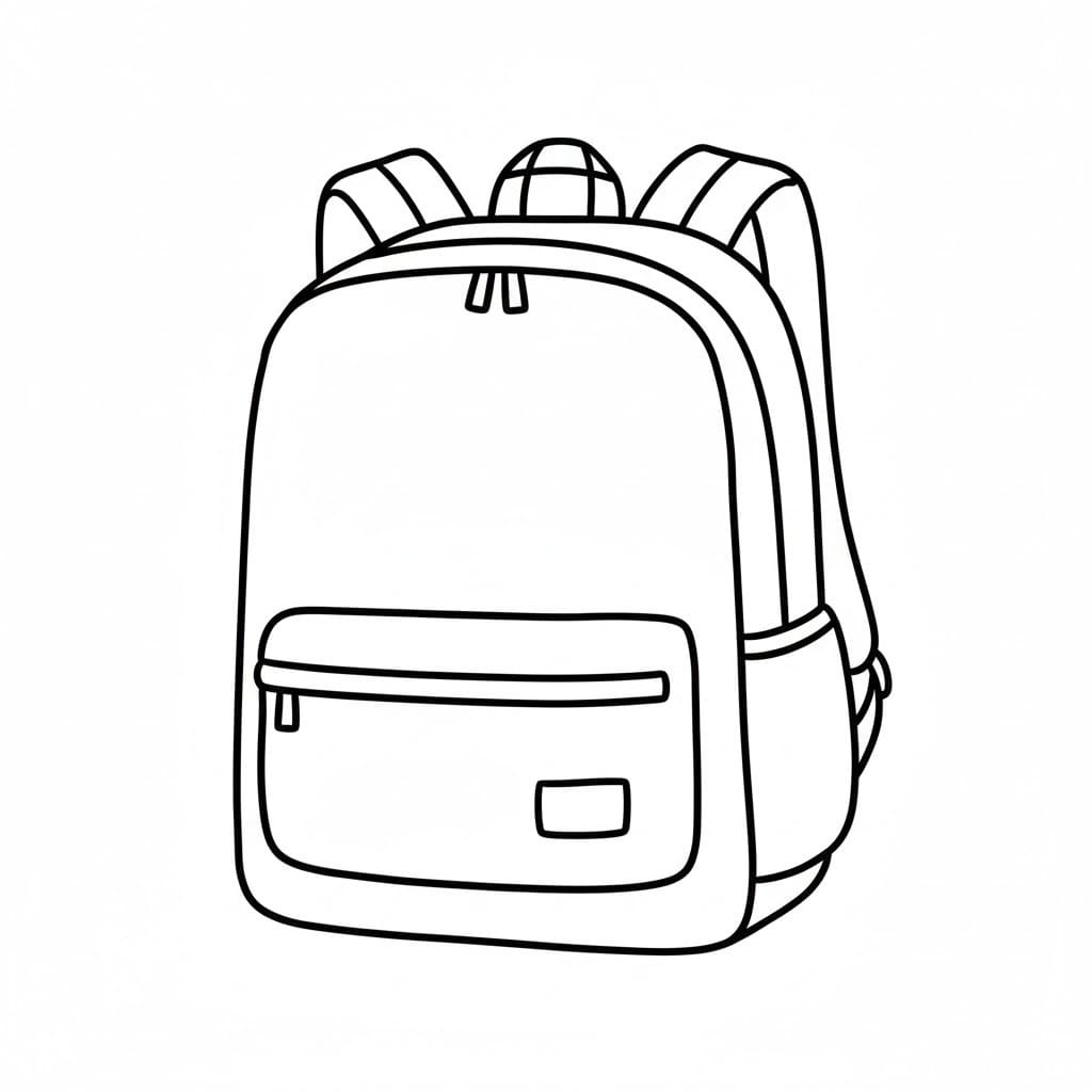 Kolorowanka Narysuj Plecak wydruku