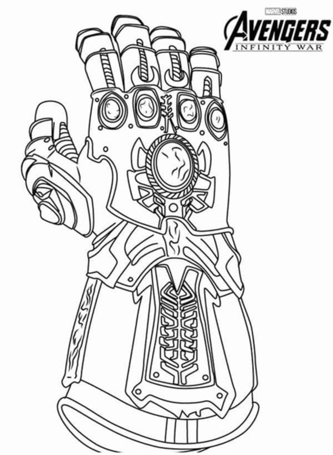 Kolorowanka Narysuj Rękawica Nieskończoności