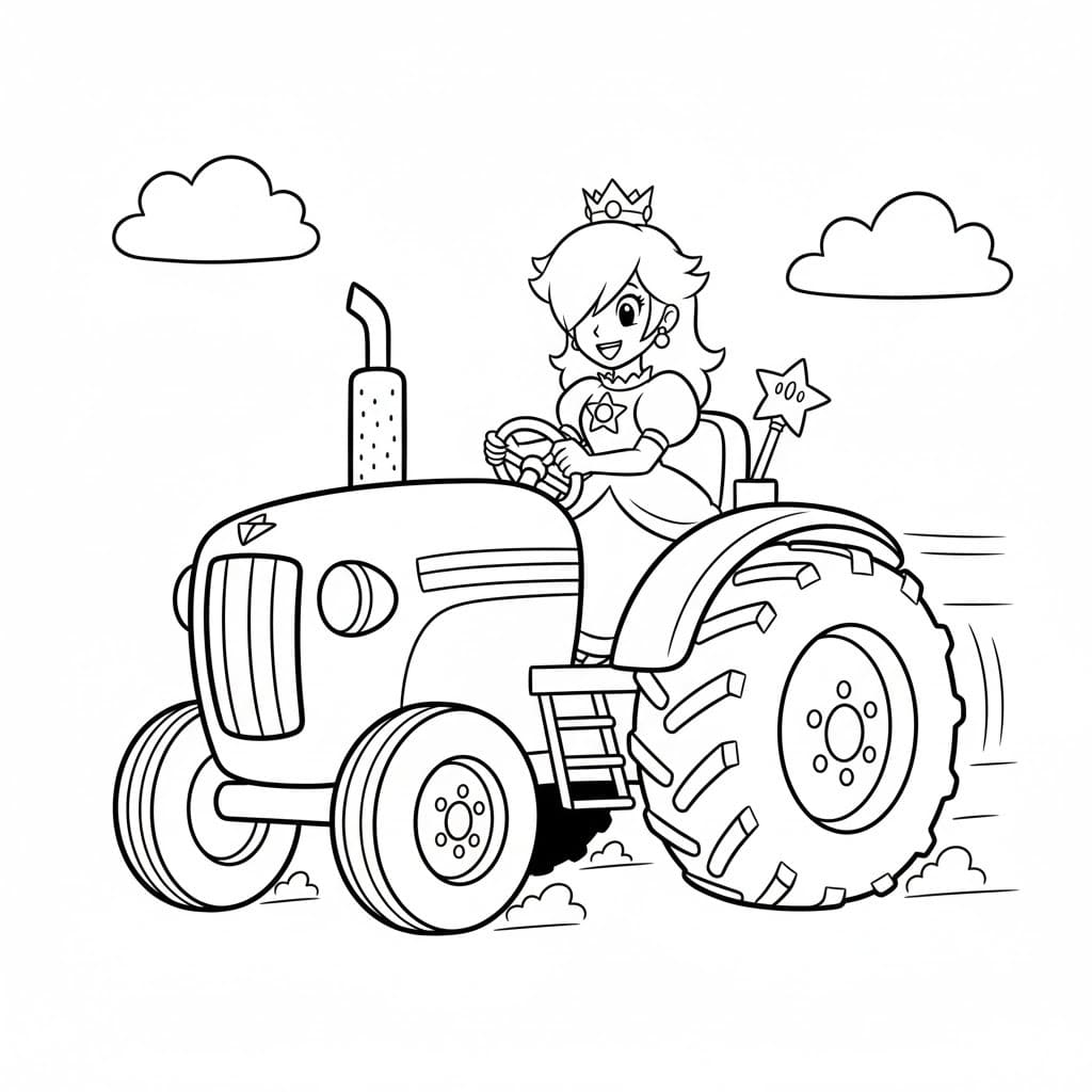 Kolorowanka Narysuj Rosalina bezpłatny łatwy