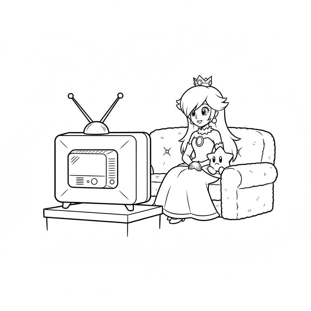 Kolorowanka Narysuj Rosalina bezpłatny podstawowy