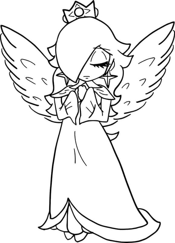 Kolorowanka Narysuj Rosalina bezpłatny wydruku