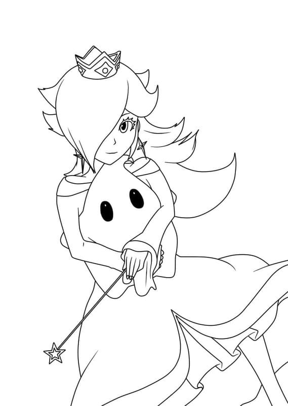 Kolorowanka Narysuj Rosalina dla dzieci