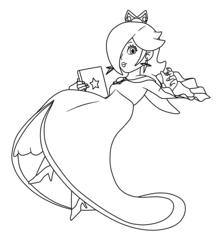 Kolorowanka Narysuj Rosalina wydruku dla dzieci