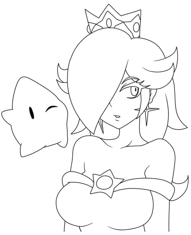 Kolorowanka Narysuj Rosalina wydruku