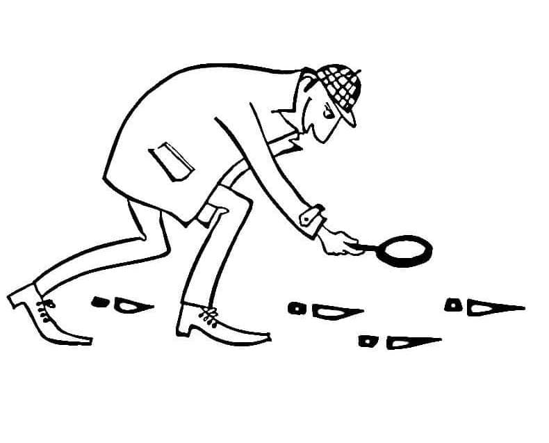 Kolorowanka Narysuj Sherlock Holmes 8