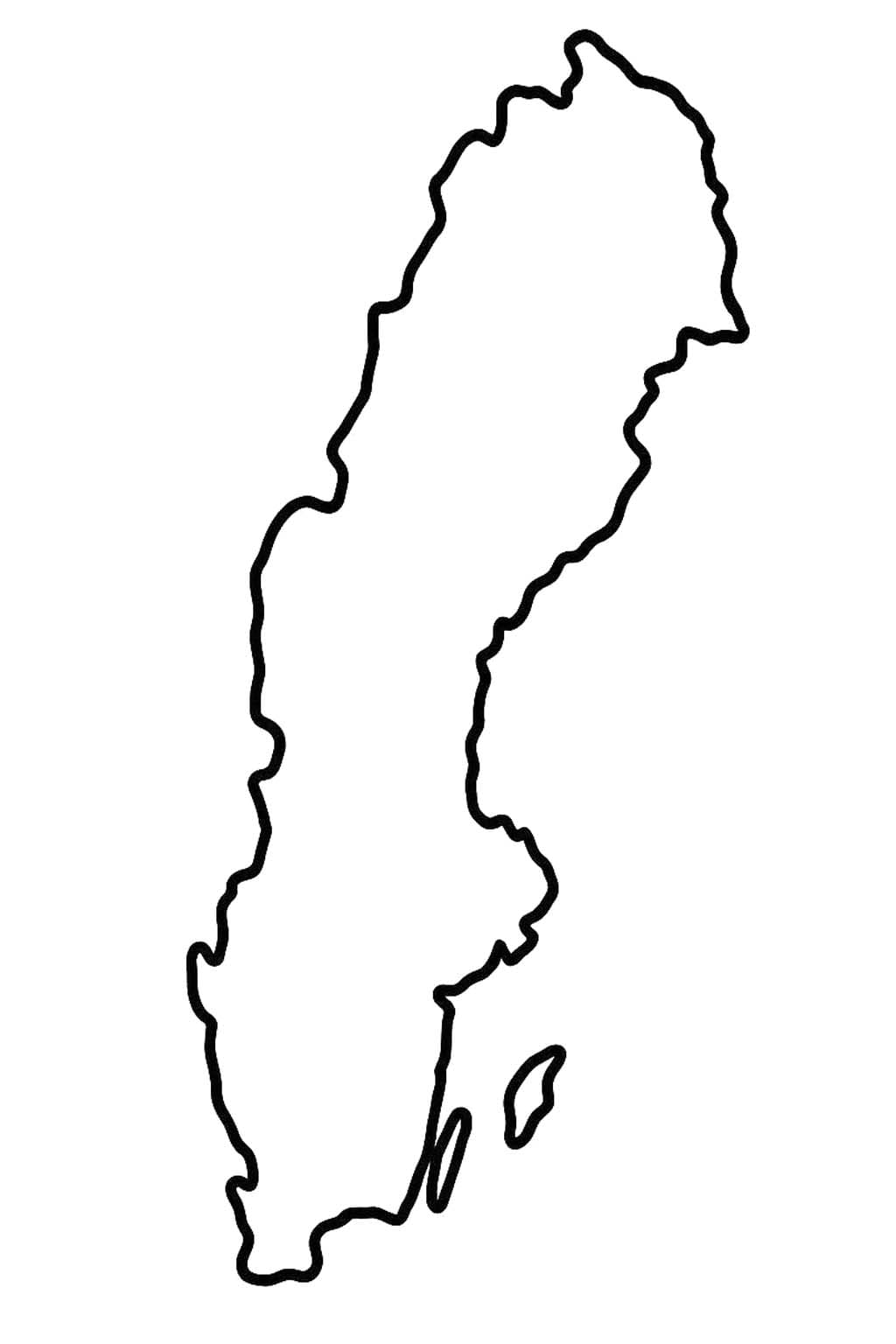 Kolorowanka Narysuj Szwecja bezpłatny prosty