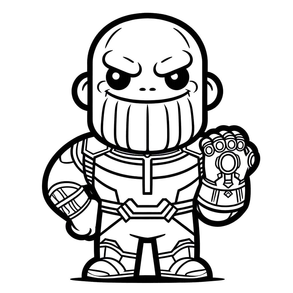 Kolorowanka Narysuj Thanos 2