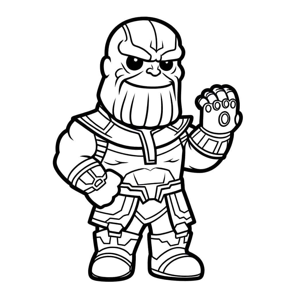 Kolorowanka Narysuj Thanos 3