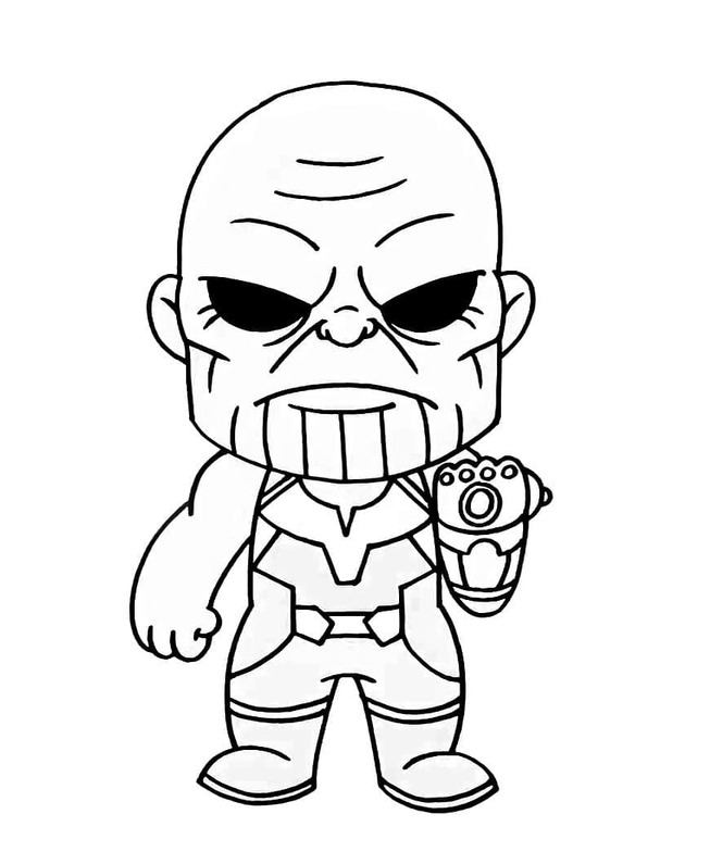 Kolorowanka Narysuj Thanos bezpłatna prosty do druku