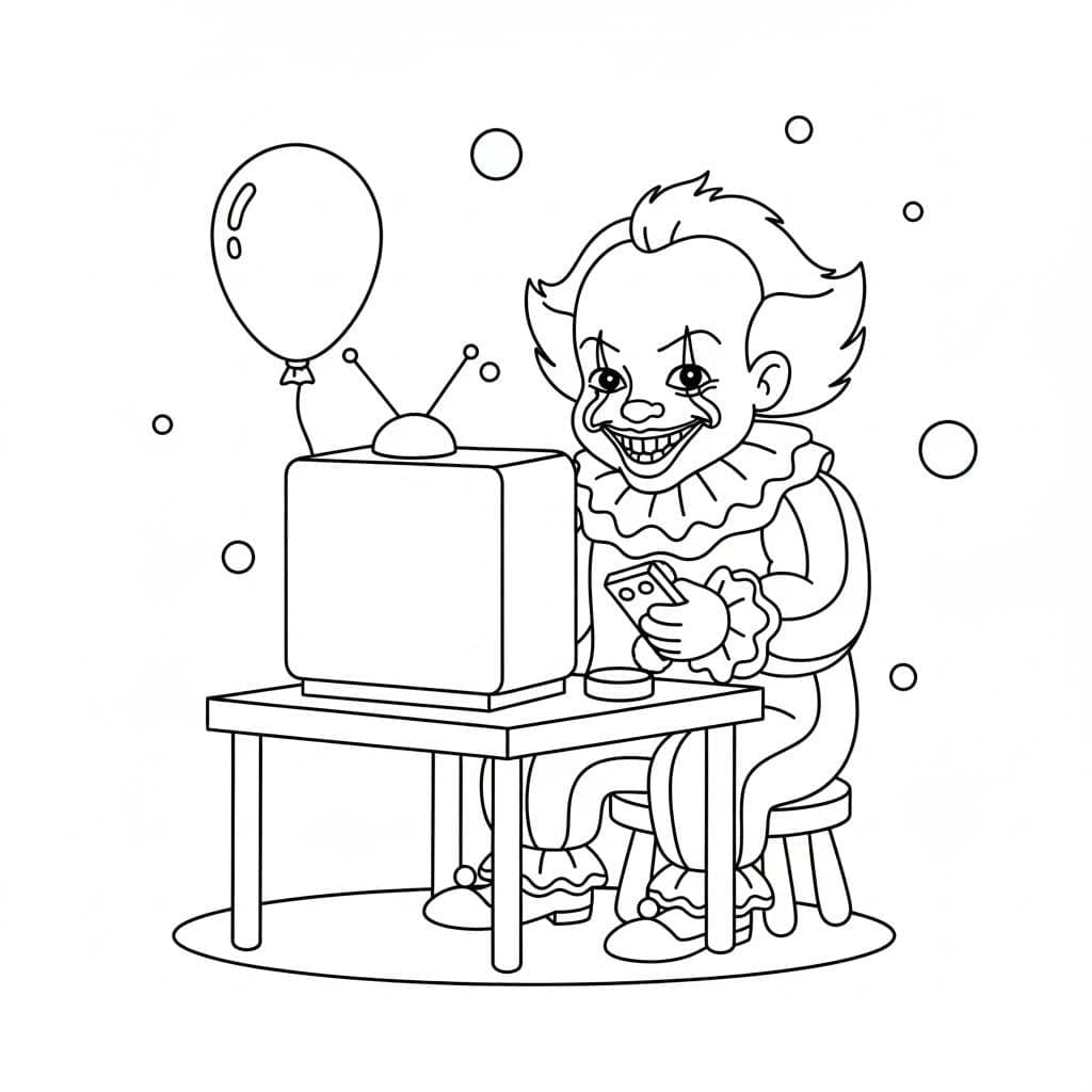 Kolorowanka Pennywise bezpłatny dla dzieci