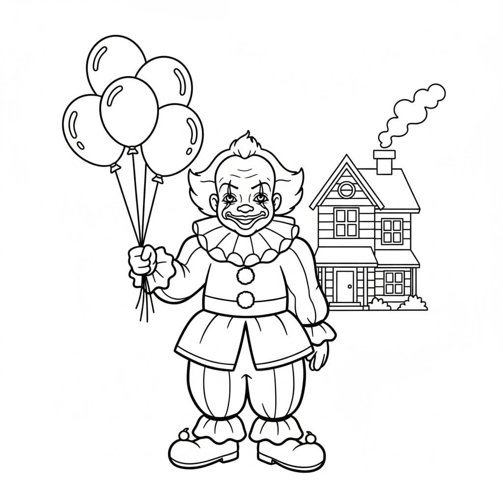 Kolorowanka Pennywise bezpłatny