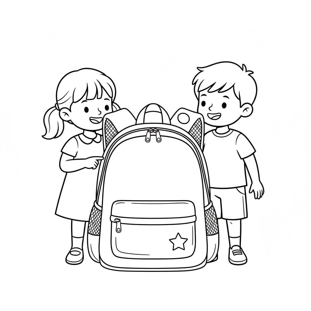 Kolorowanka Plecak bezpłatny