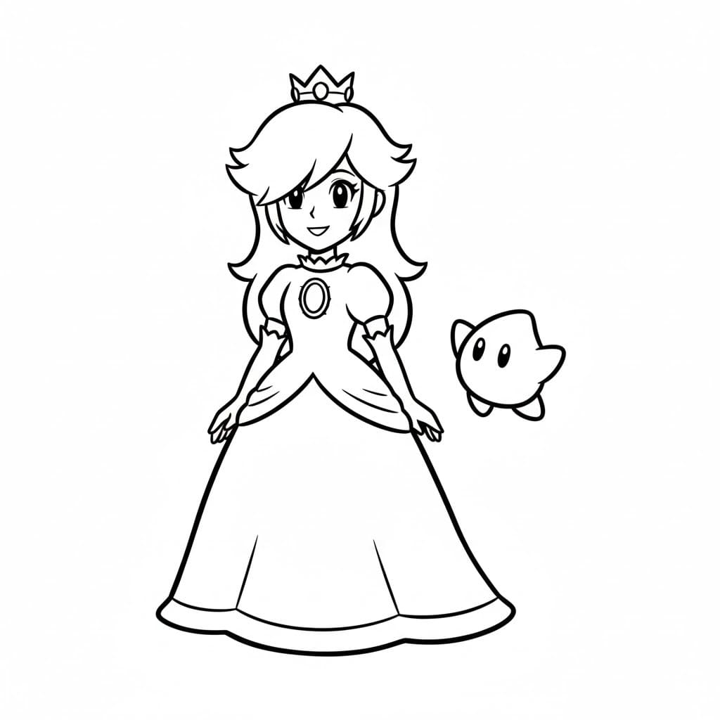 Kolorowanka Rosalina podstawowy u dzieci