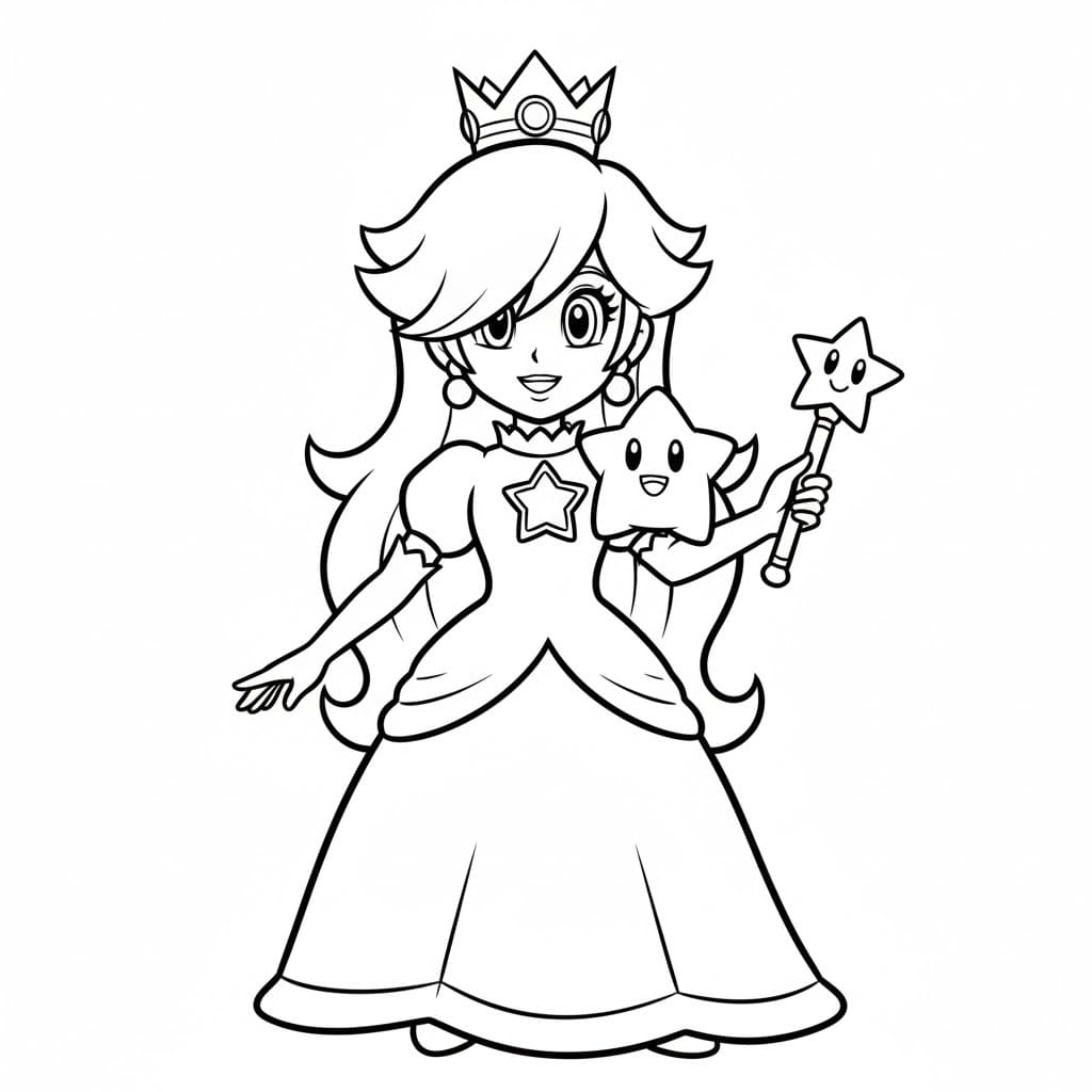 Kolorowanka Rosalina prosty u dzieci