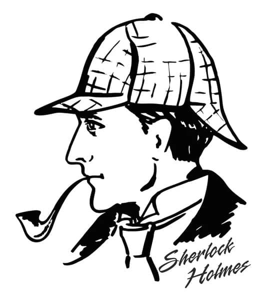 Kolorowanka Sherlock Holmes bezpłatny wydruku