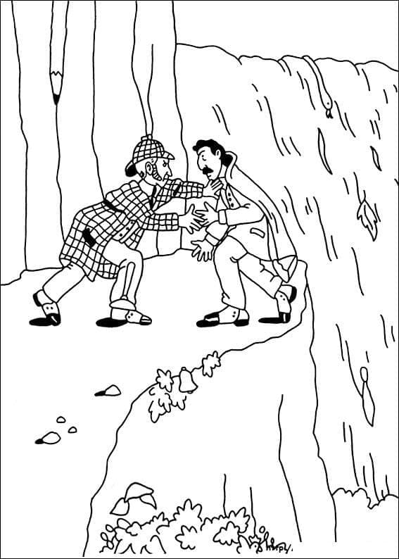 Kolorowanka Sherlock Holmes bezpłatny