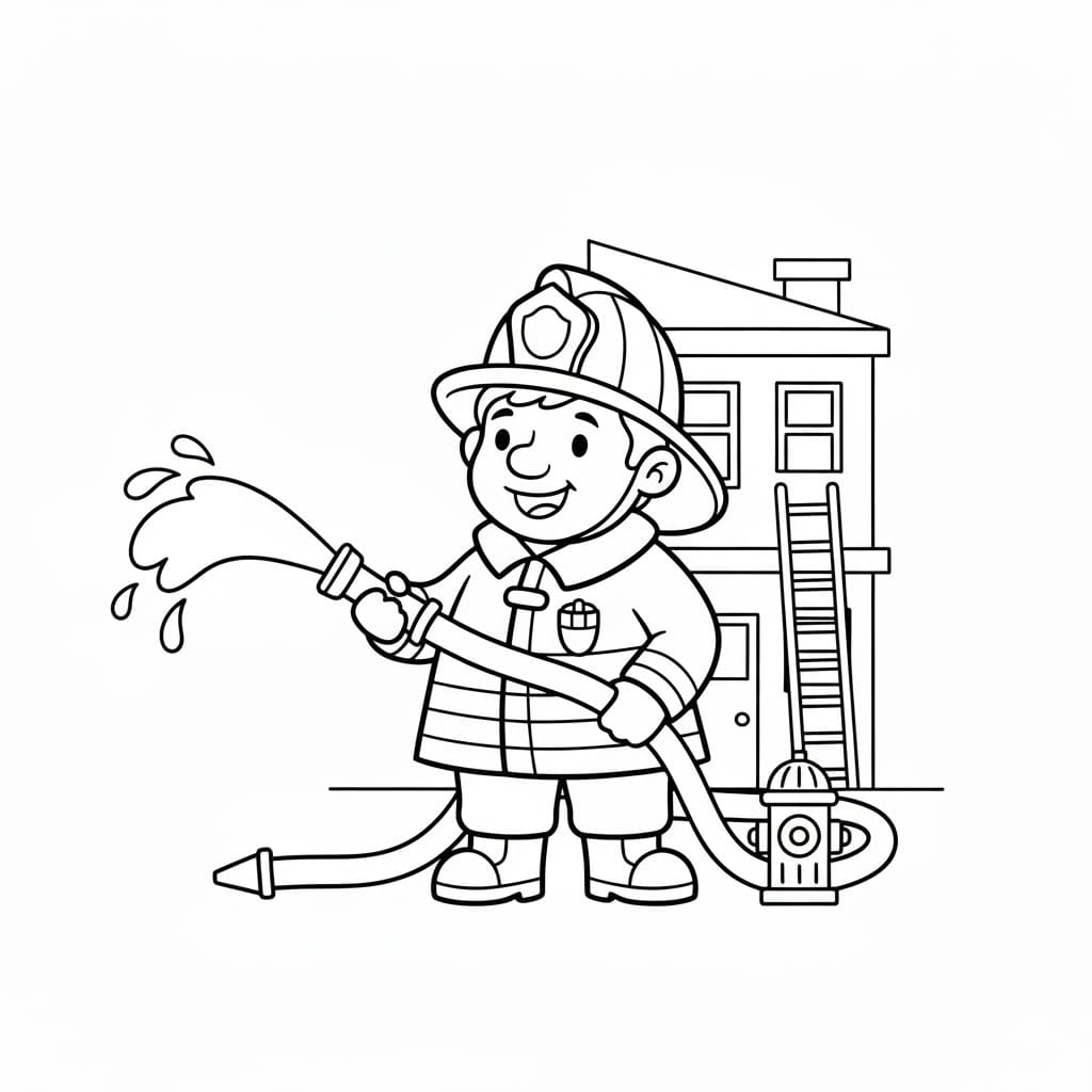 Kolorowanka Strażak 8