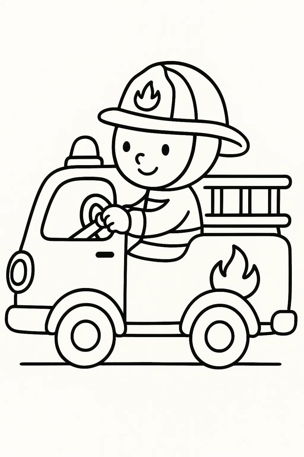 Kolorowanka Strażak bezpłatny dla dzieci