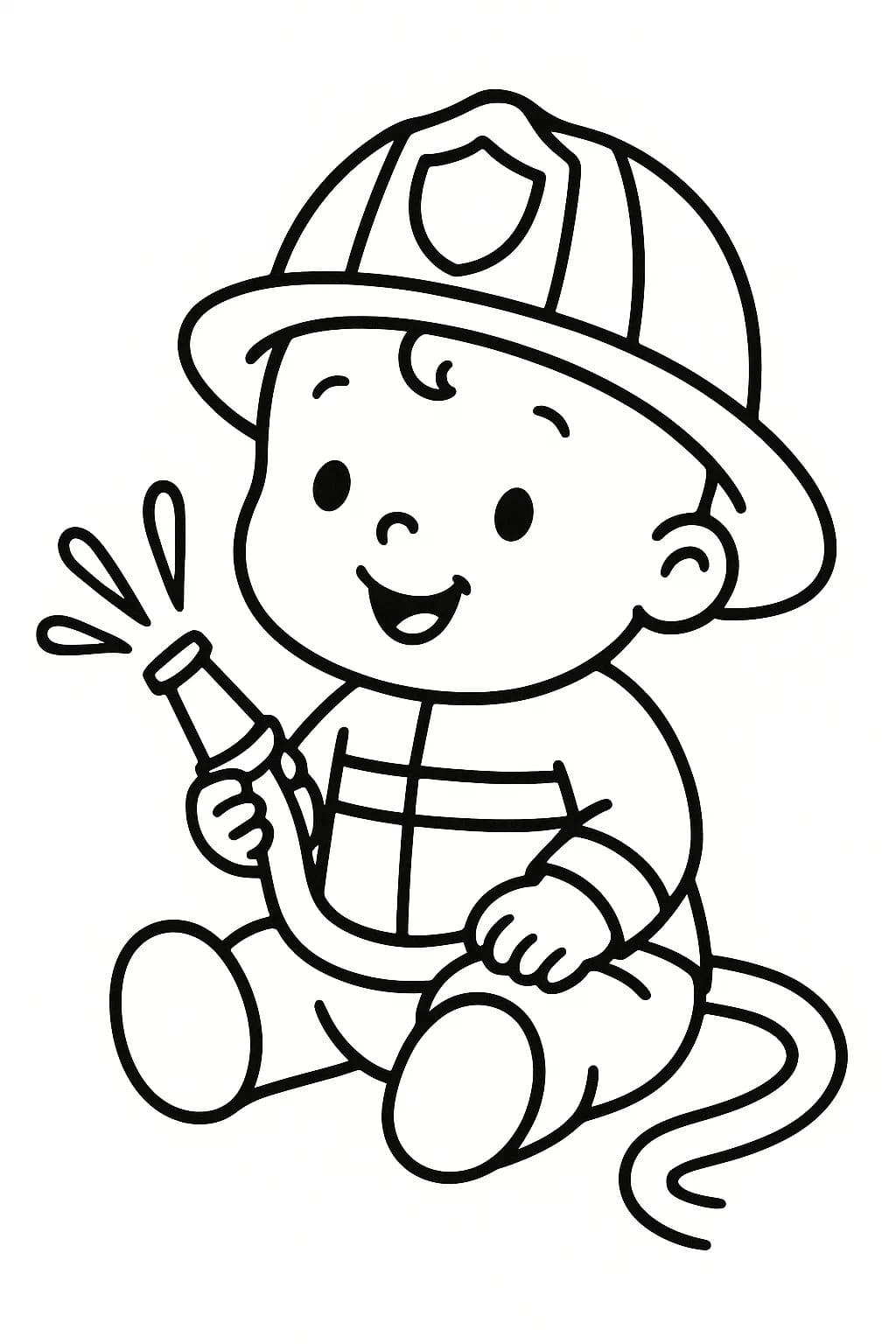 Kolorowanka Strażak dla dzieci
