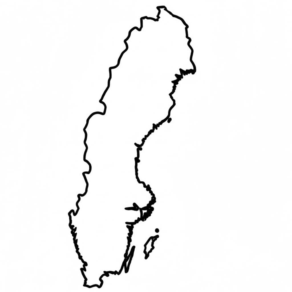 Kolorowanka Szwecja bezpłatny prosty