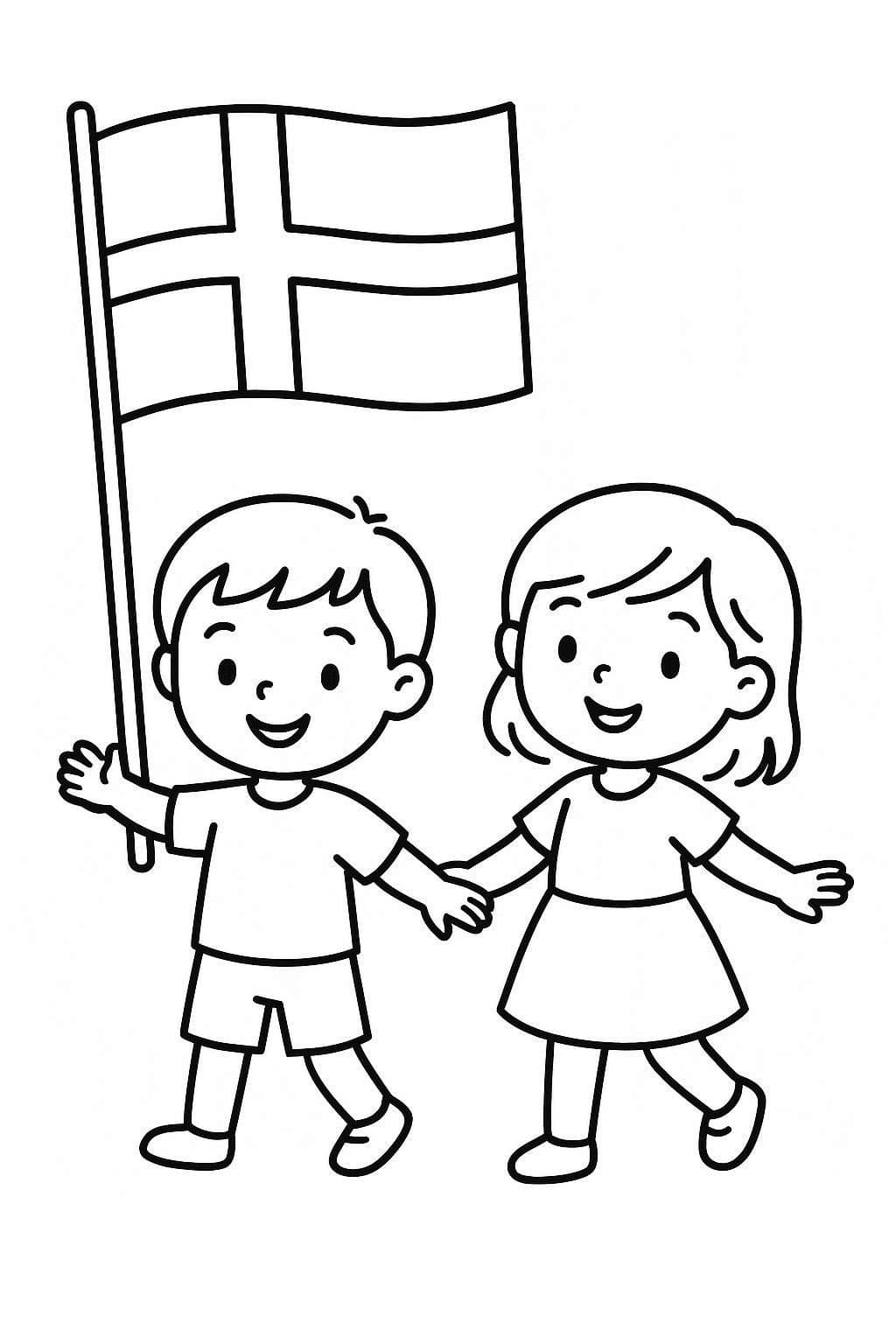 Kolorowanka Szwecja wydruku prosty