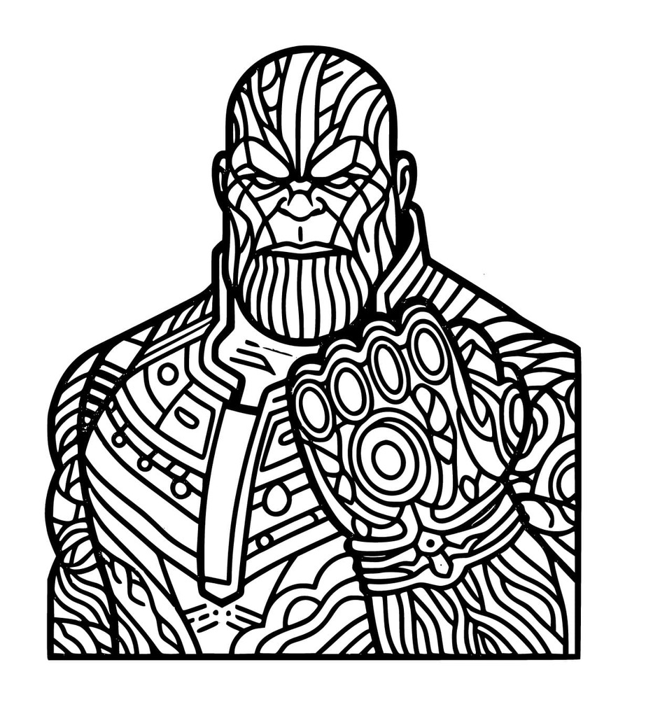 Kolorowanka Thanos bezpłatna łatwy