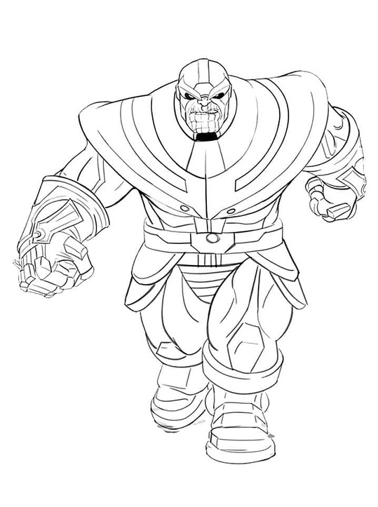 Kolorowanka Thanos bezpłatna podstawowy do druku