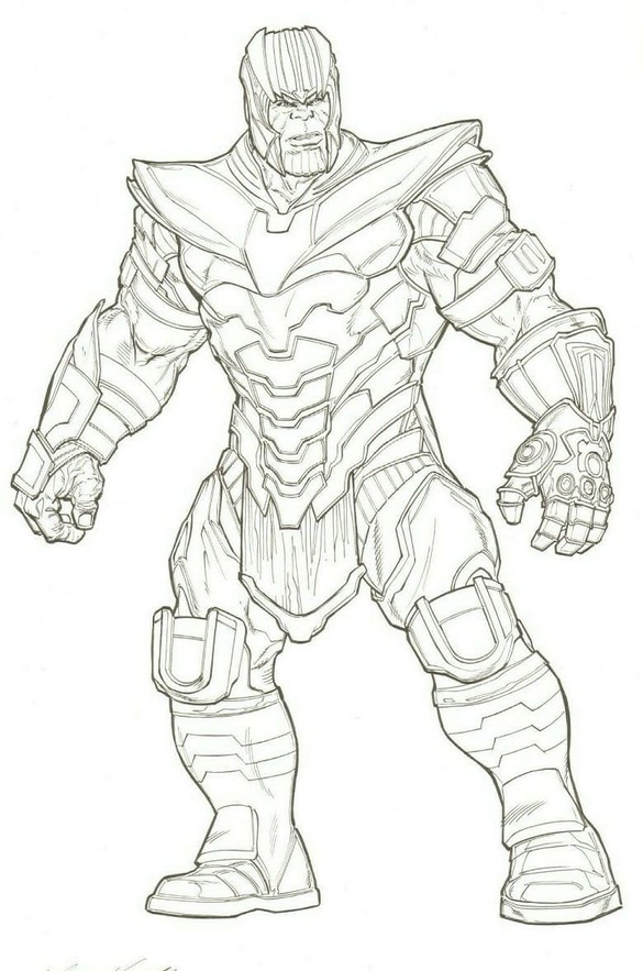 Kolorowanka Thanos bezpłatna podstawowy