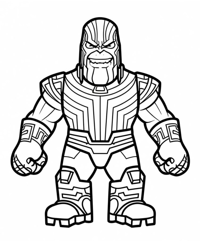 Kolorowanka Thanos bezpłatnie do druku dla dzieci