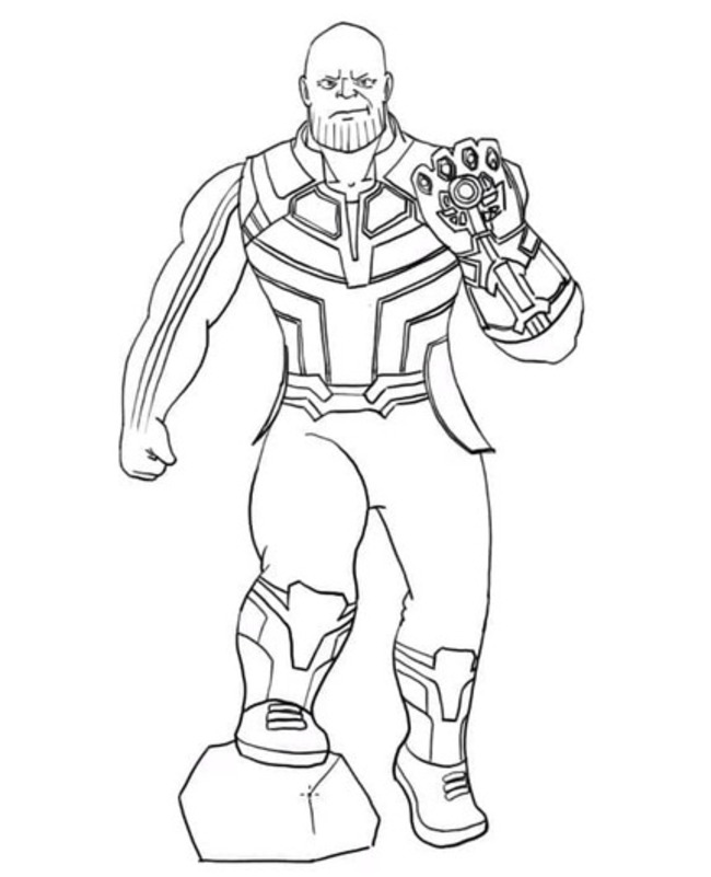 Kolorowanka Thanos bezpłatny wydruku