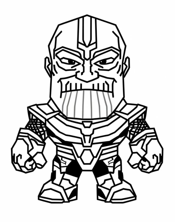 Kolorowanka Thanos do druku dla dzieci