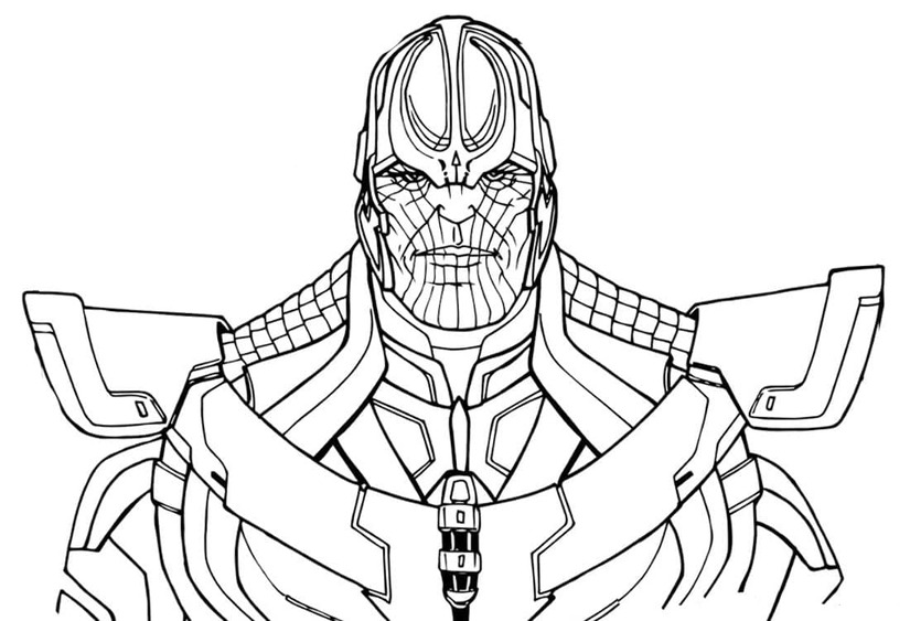 Kolorowanka Thanos podstawowy do druku