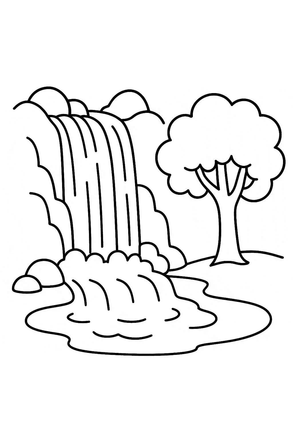 Kolorowanka Wodospad 8