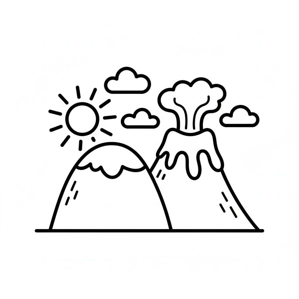 Kolorowanka Wulkan 1